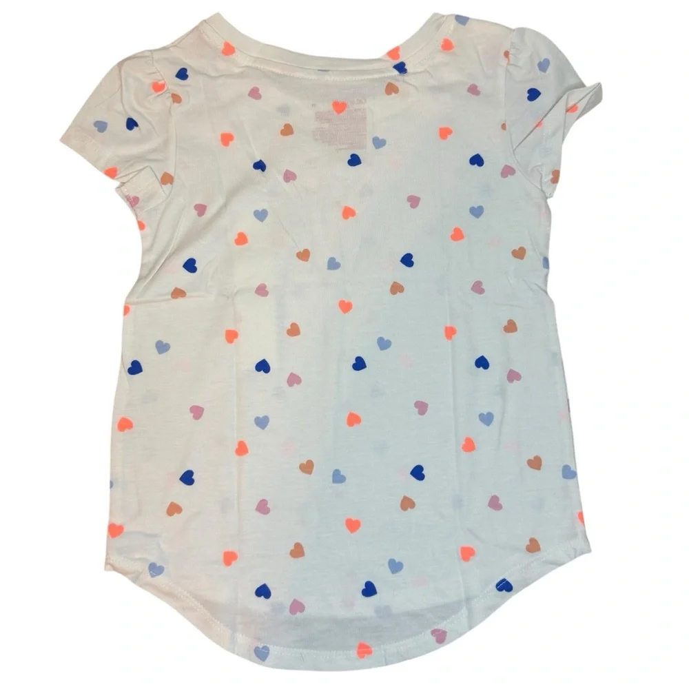 Cat‎ & Jack Toddler Girls' Heart T-Shirt Size 5T - 2 Pack NWT